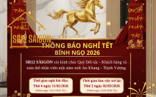 SR12 SÀIGÒN Thông Báo Lịch Nghỉ Tết Bính Ngọ 2026